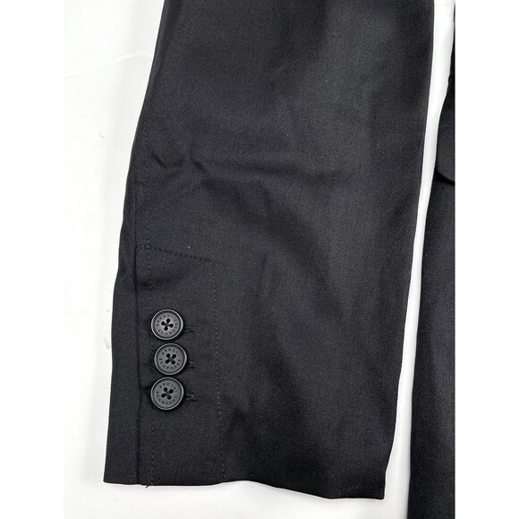 Armani Exchange Mens Black Two Button Modern-fit Stretch Casual Blazer Jacket 36 - Picture 13 of 16